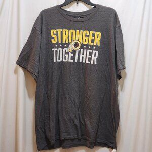 Fanatics Stronger Together Washington Redskins NFL Football Gray T-Shirt 2X